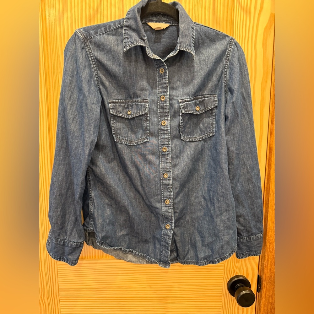 Banana Republic Dark Blue Button-Down Shirt - Picture 2 of 4